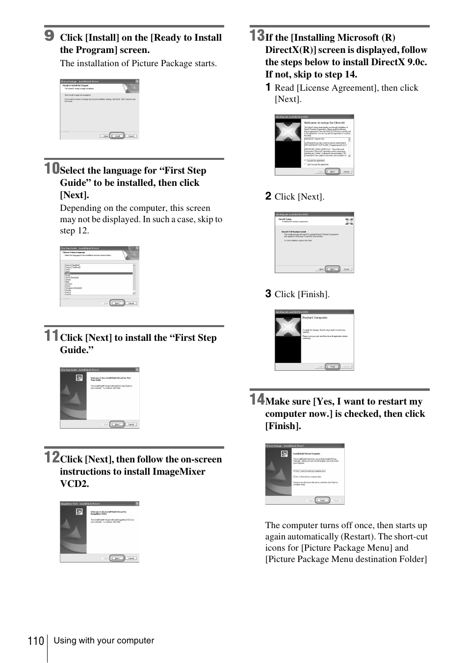 Sony DCR-TRV480 User Manual | Page 110 / 156