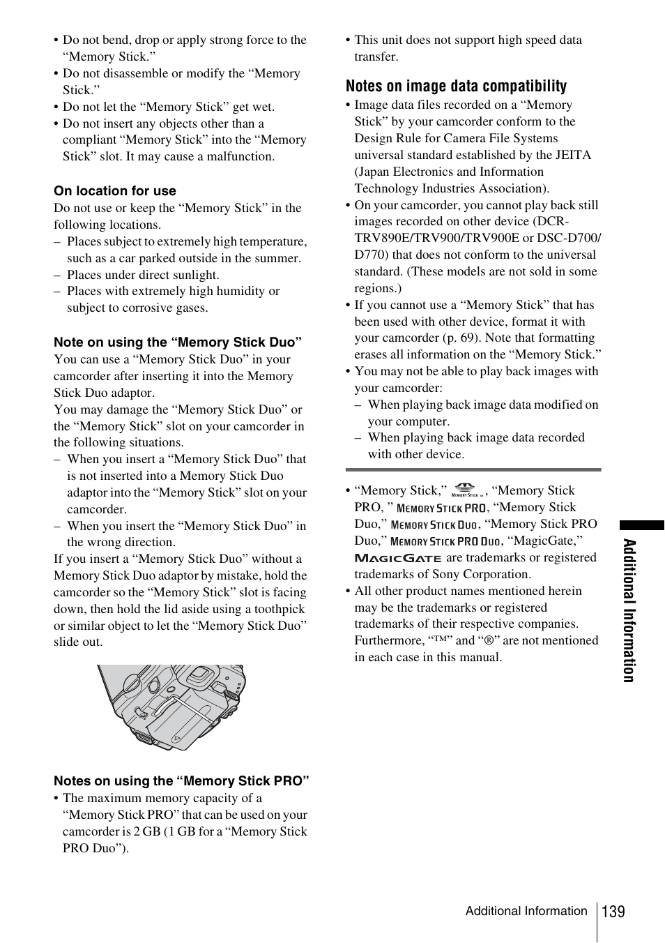 P. 139) | Sony DCR-TRV480 User Manual | Page 139 / 156