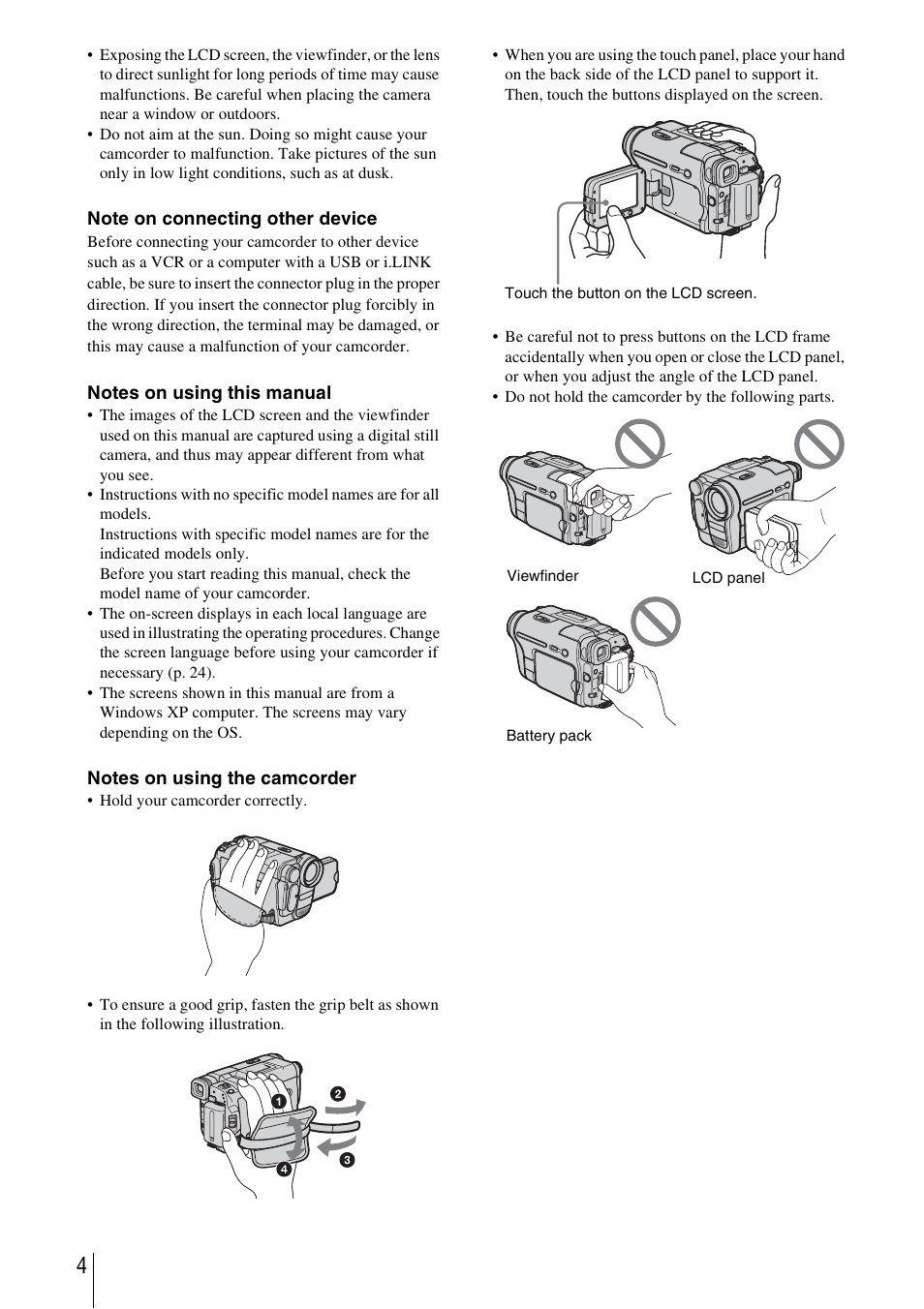 Sony DCR-TRV480 User Manual | Page 4 / 156