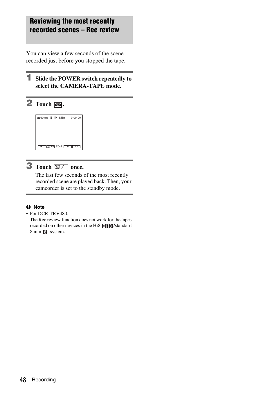 Sony DCR-TRV480 User Manual | Page 48 / 156