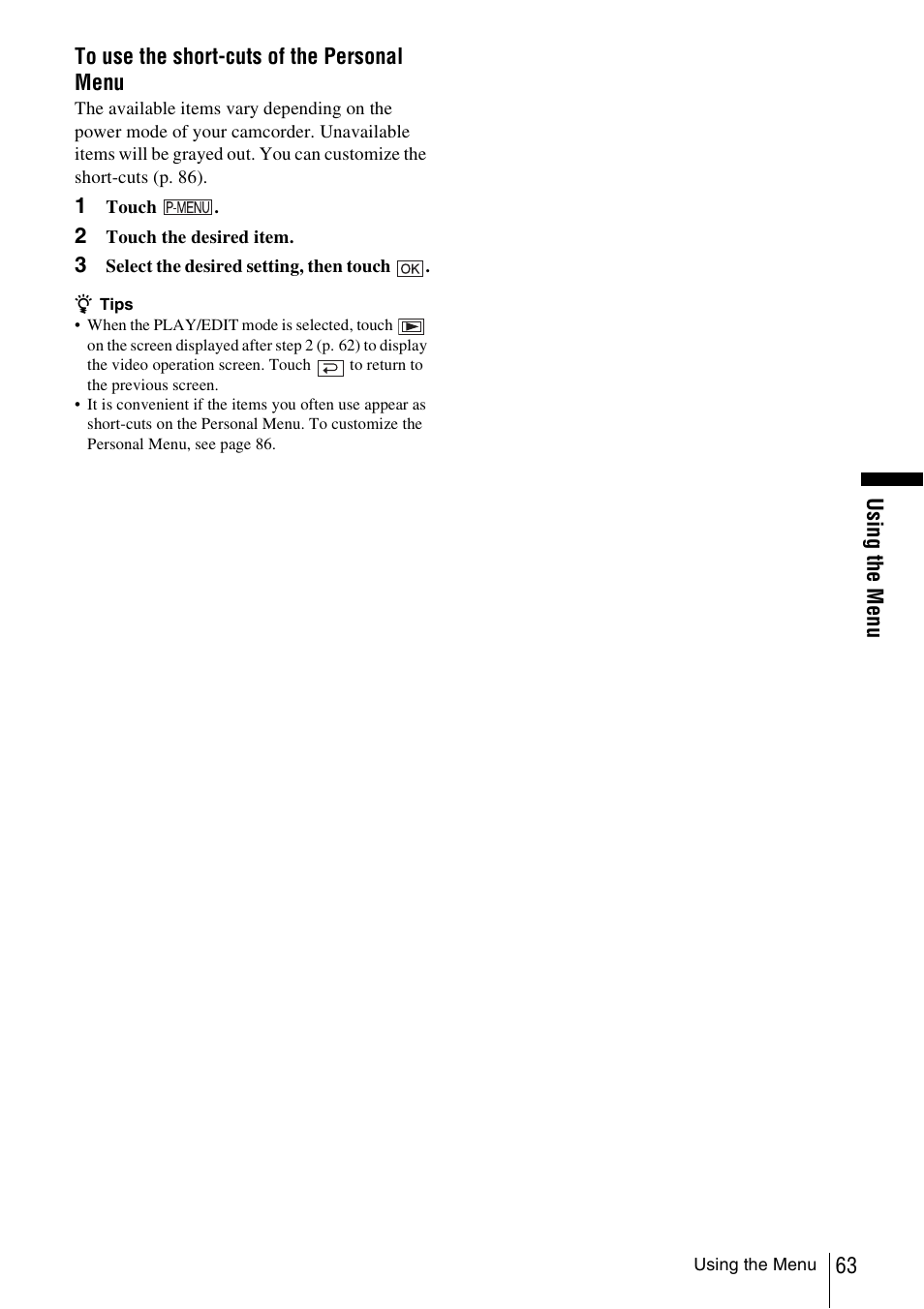 Sony DCR-TRV480 User Manual | Page 63 / 156