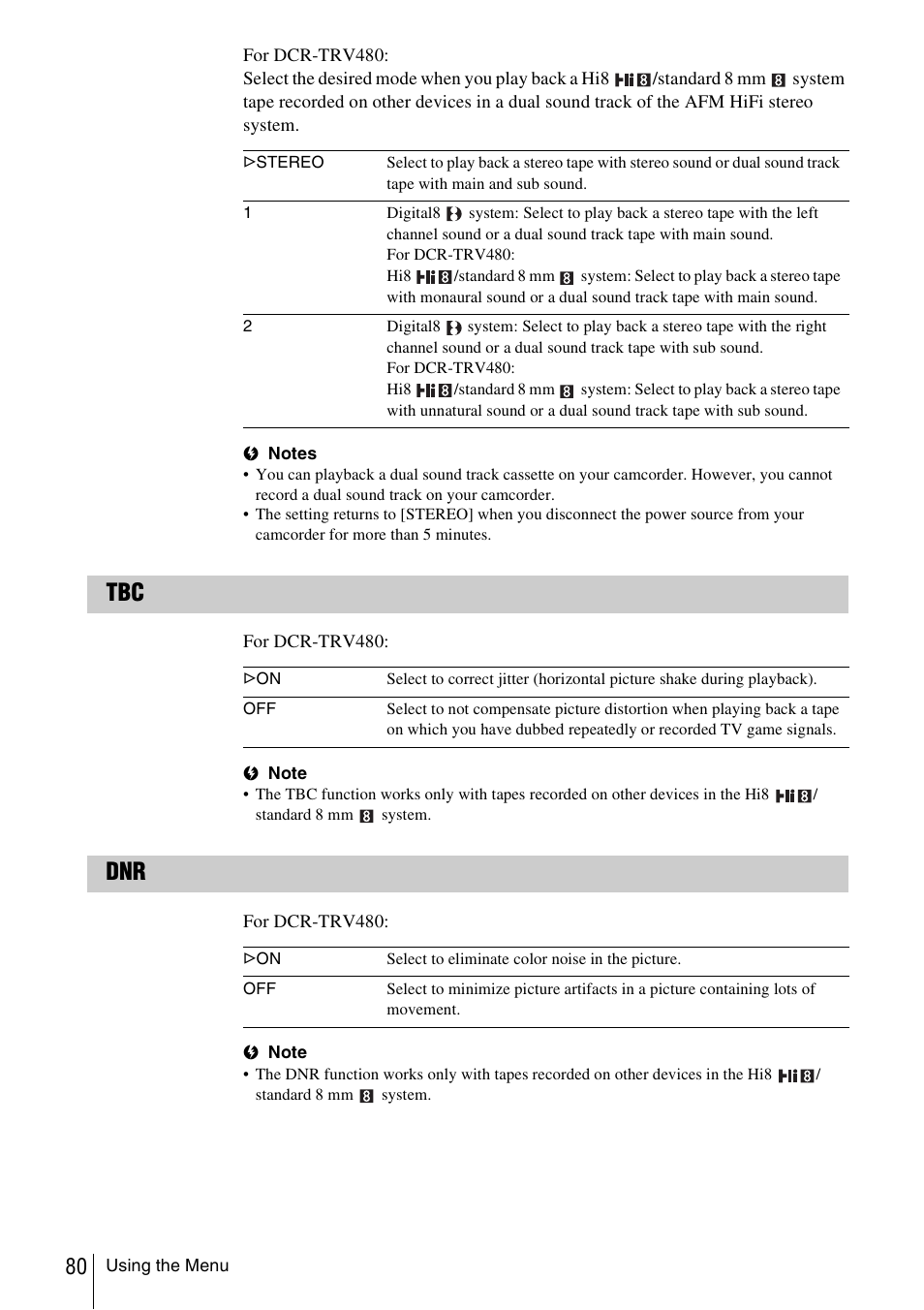 Sony DCR-TRV480 User Manual | Page 80 / 156