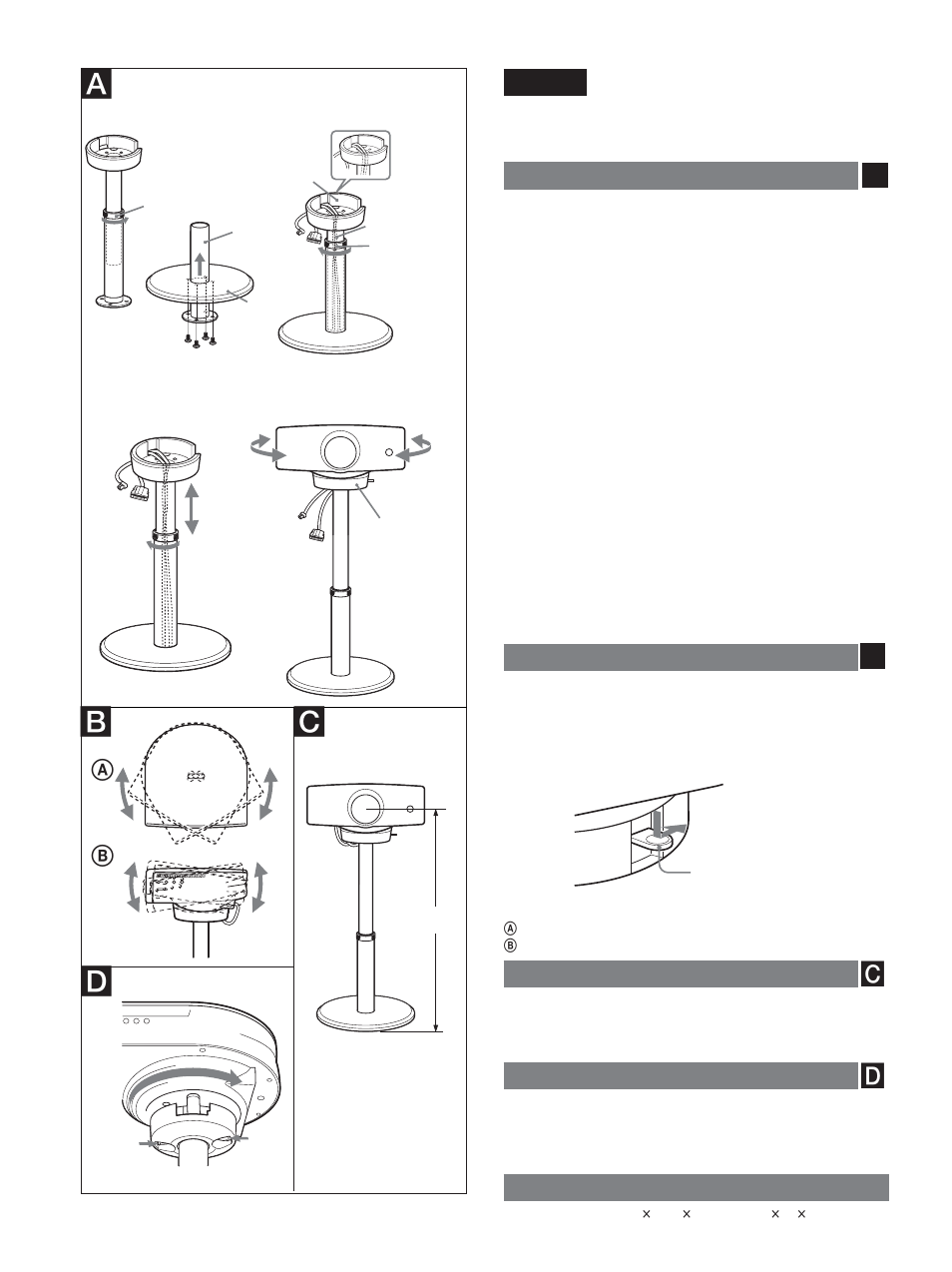 Montageanleitung, Seite 6, Ab c d 2 3 4 | Sony SU-HS2 User Manual | Page 6 / 12