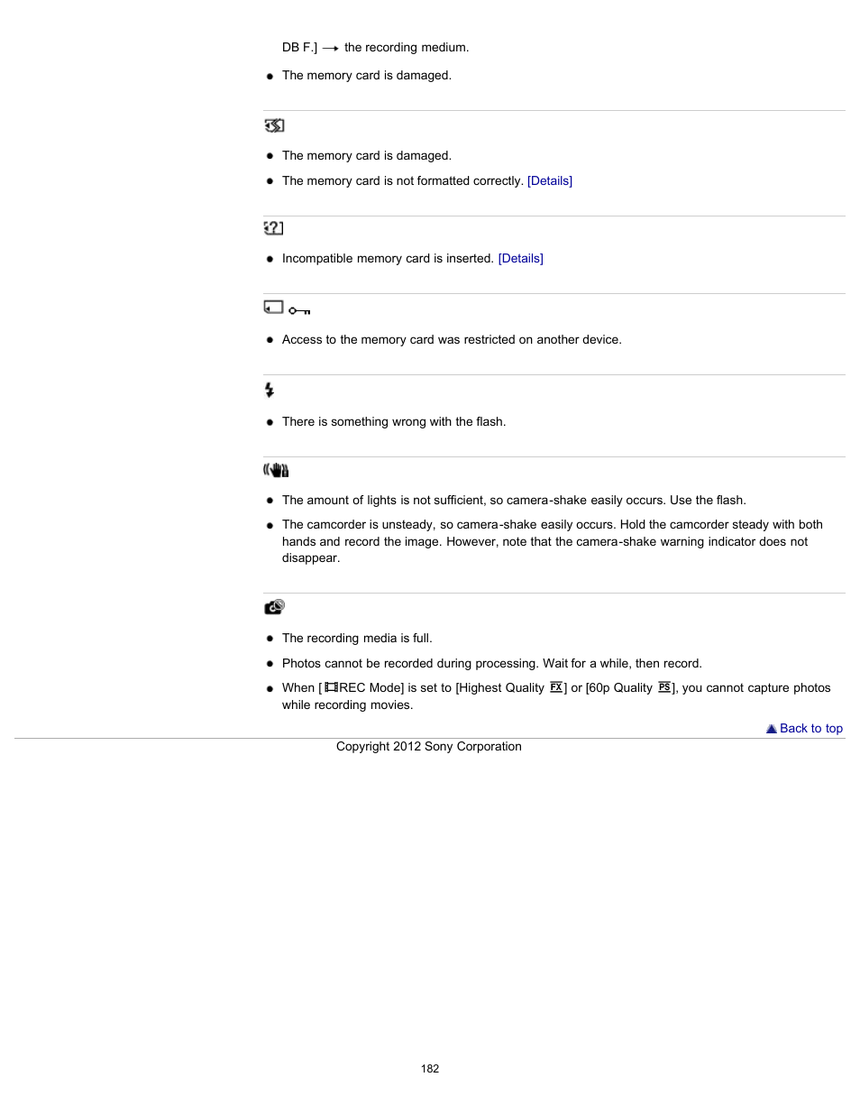 Sony HDR-GW77V User Manual | Page 182 / 211
