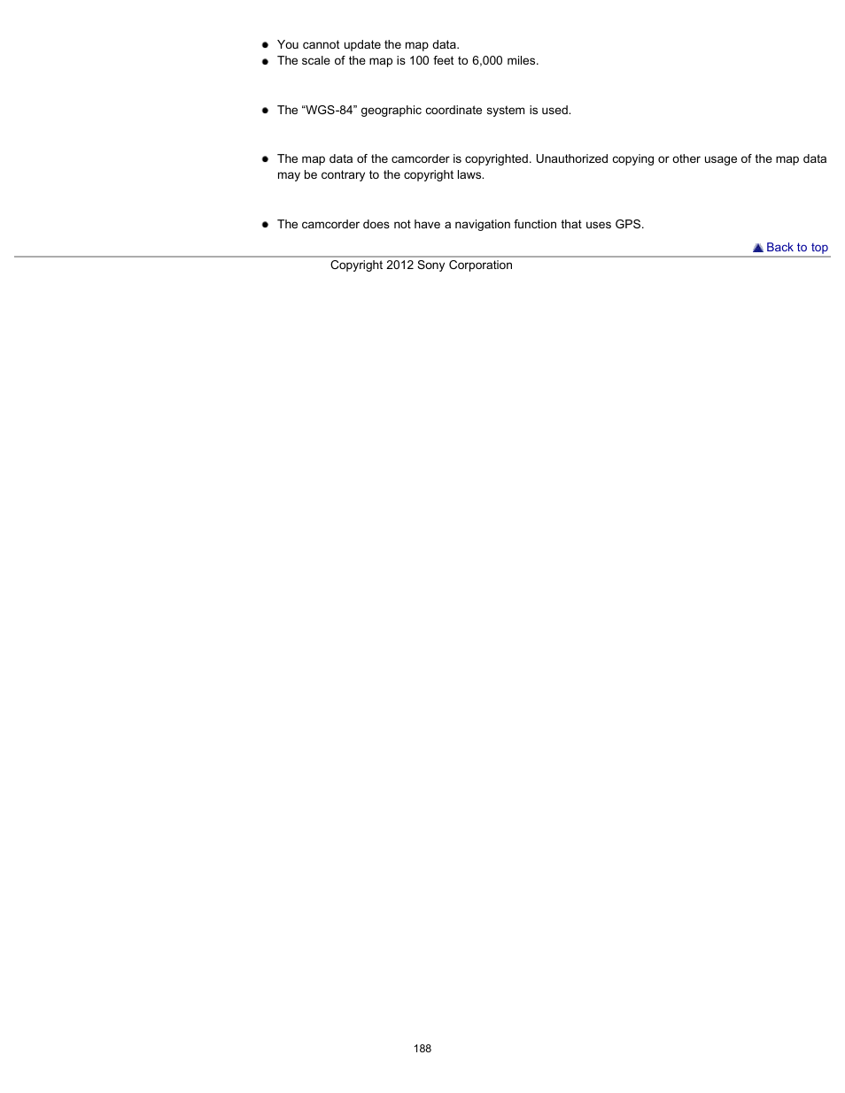 Sony HDR-GW77V User Manual | Page 188 / 211