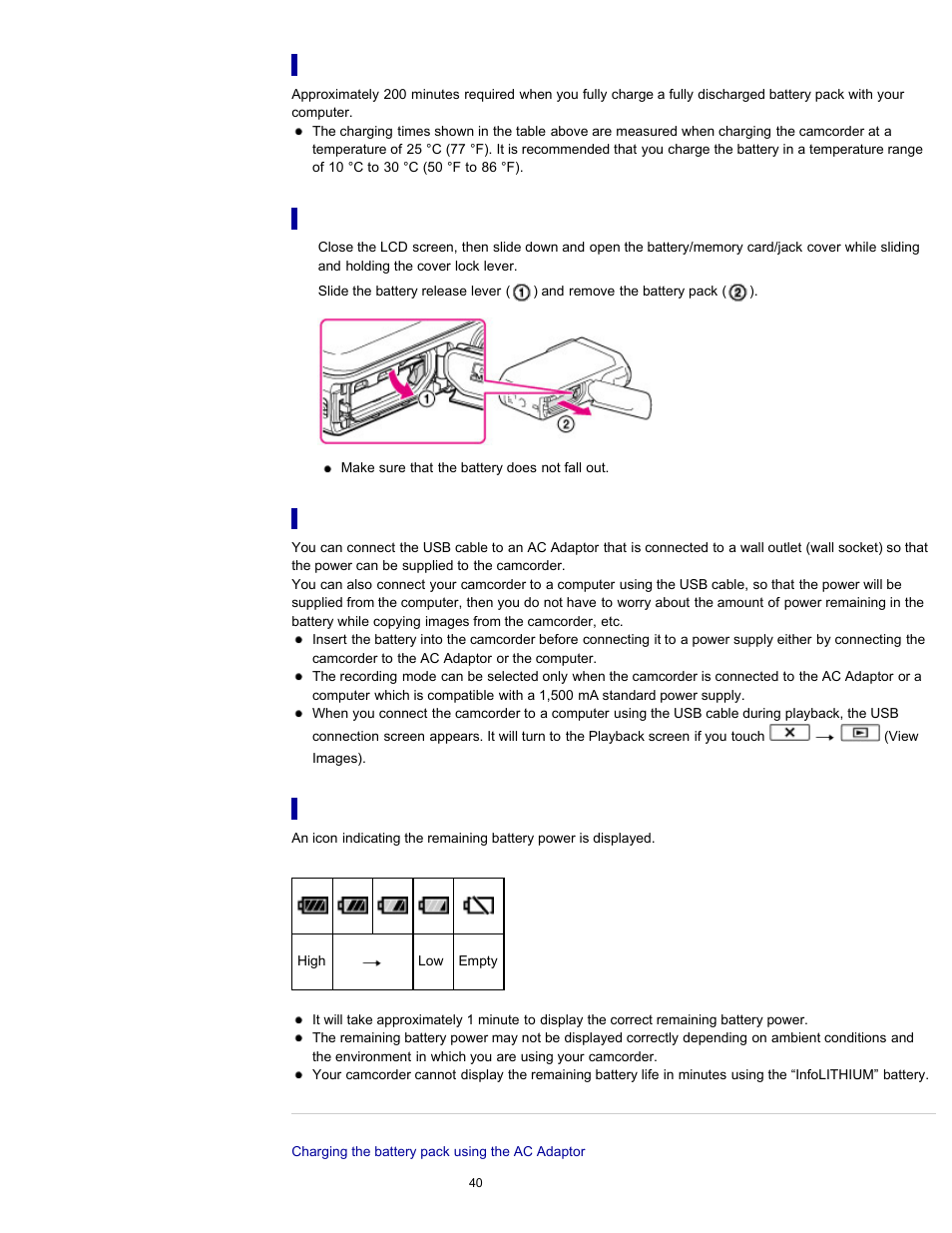 Sony HDR-GW77V User Manual | Page 40 / 211