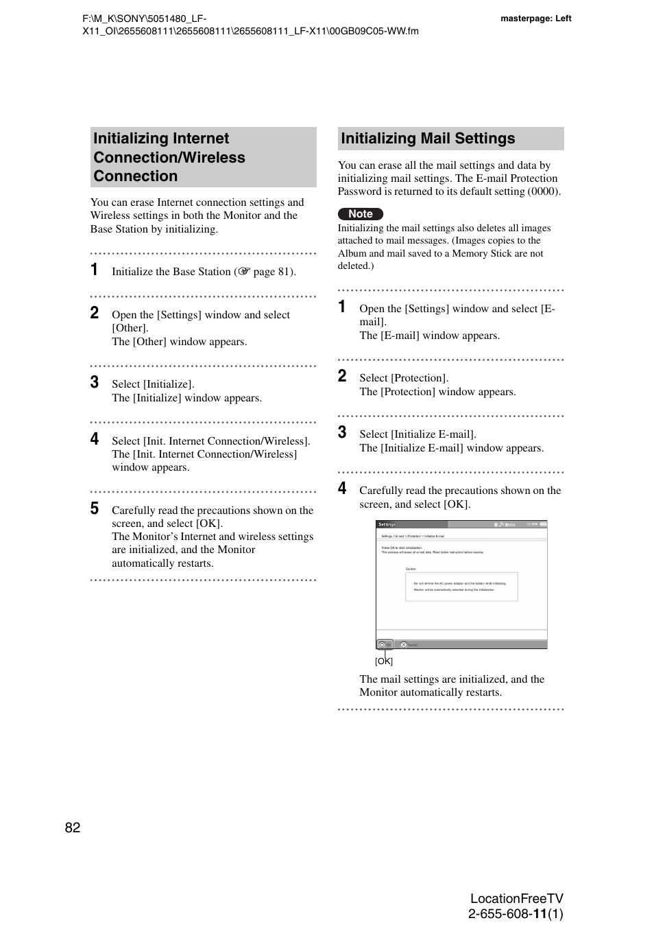 Sony LF-X11 User Manual | Page 82 / 96