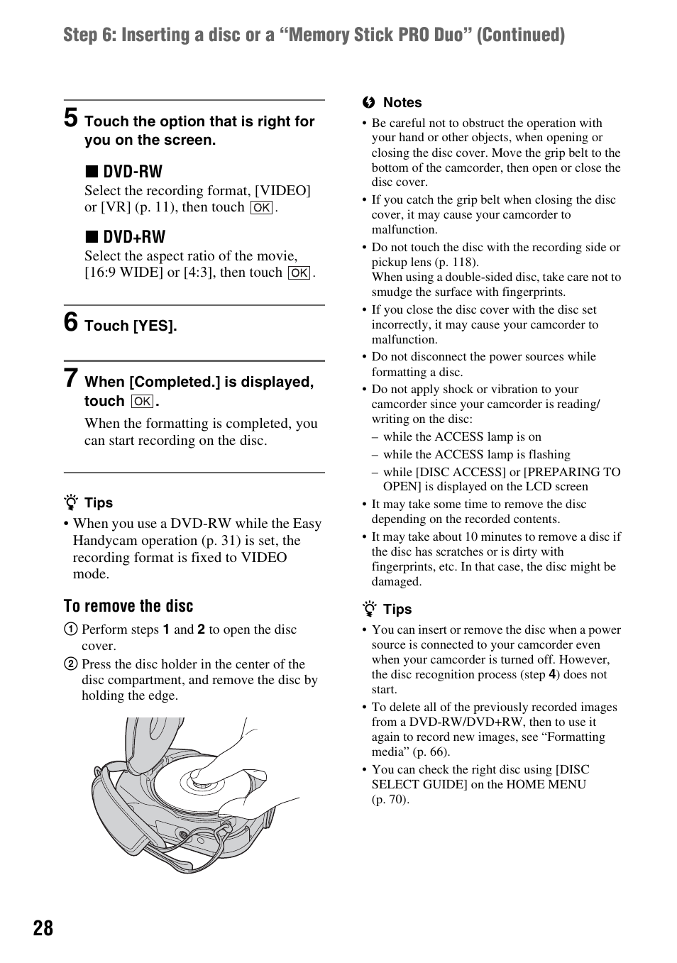 Sony DCR-DVD910 User Manual | Page 28 / 151
