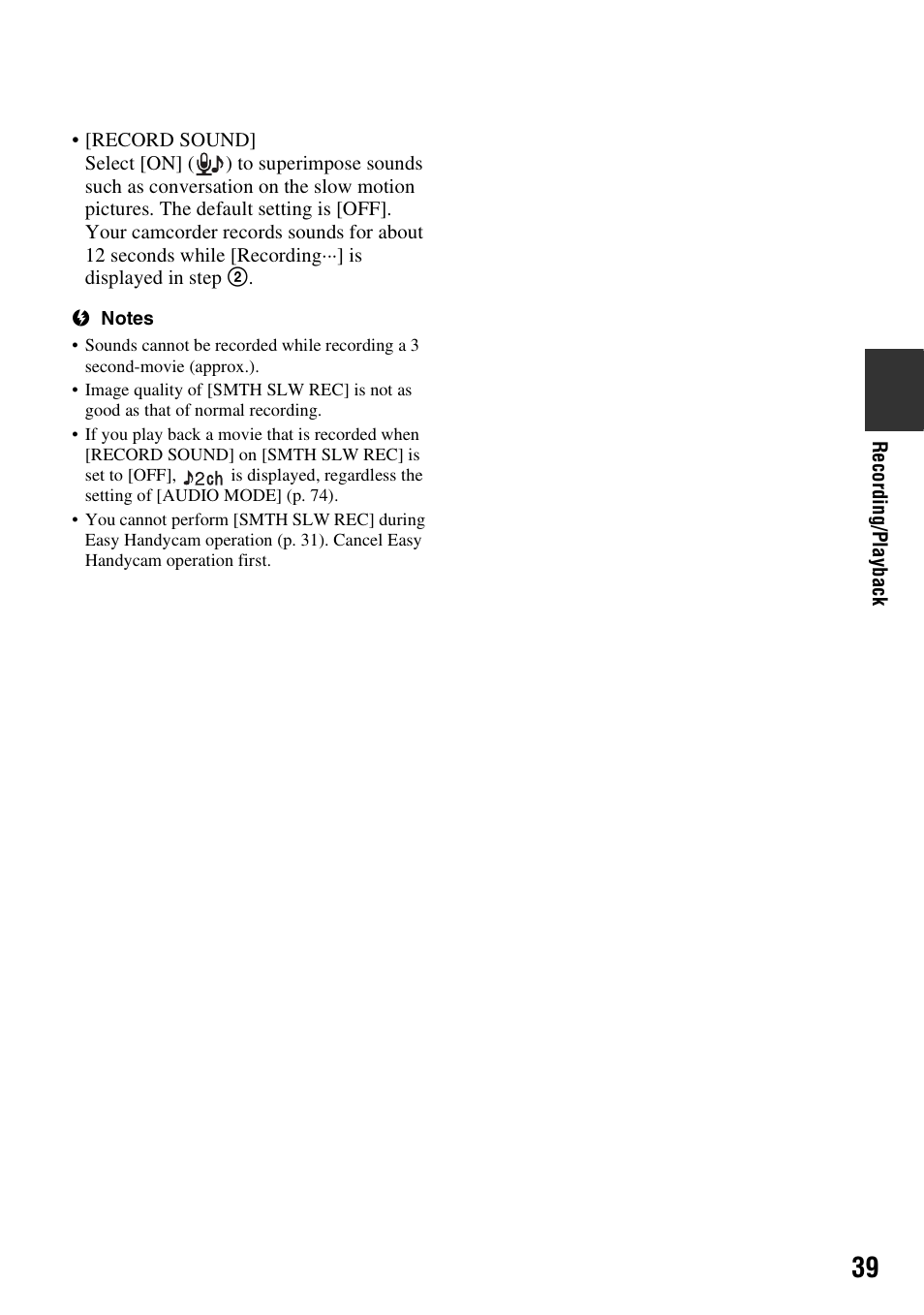 Sony DCR-DVD910 User Manual | Page 39 / 151