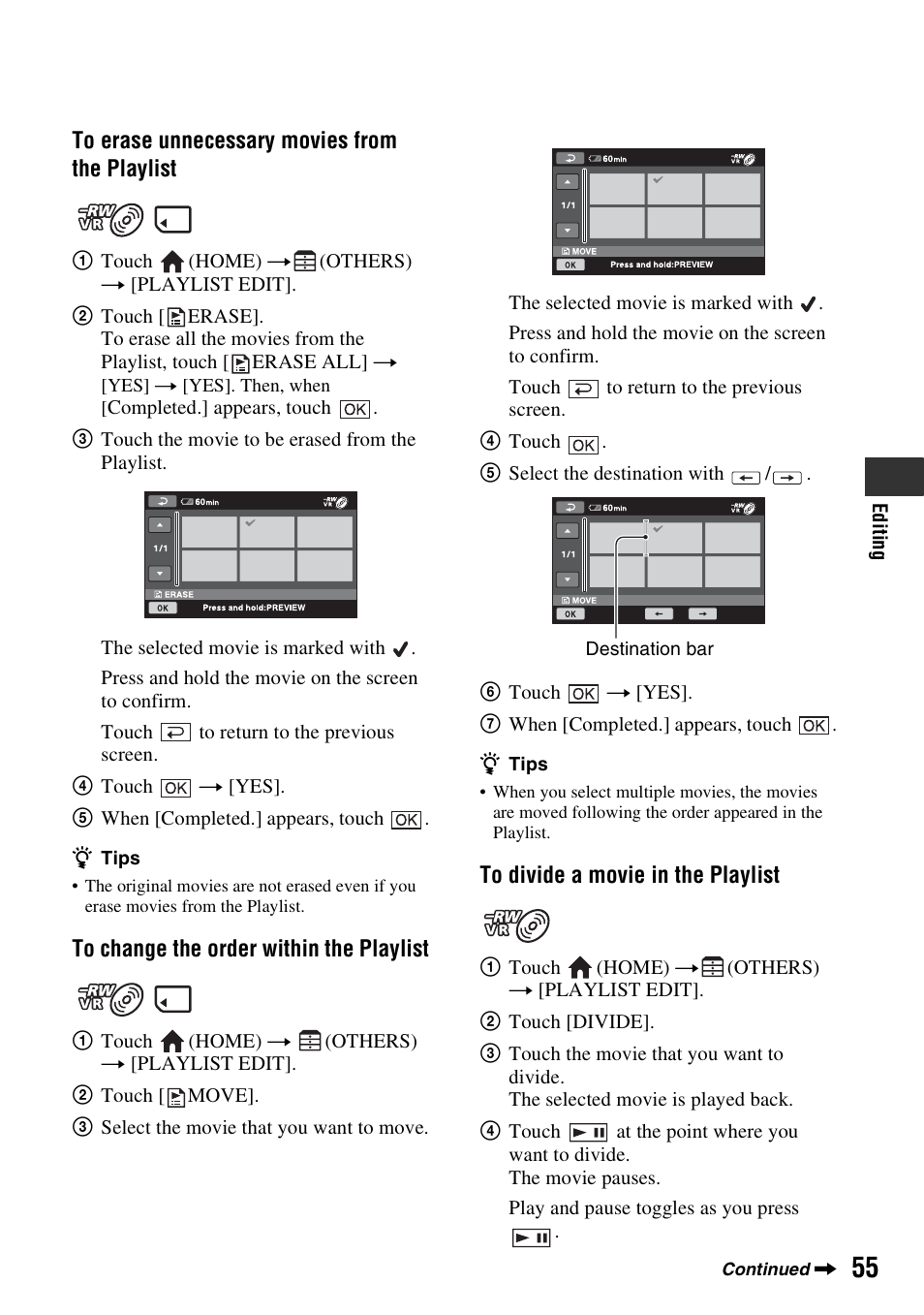 Sony DCR-DVD910 User Manual | Page 55 / 151