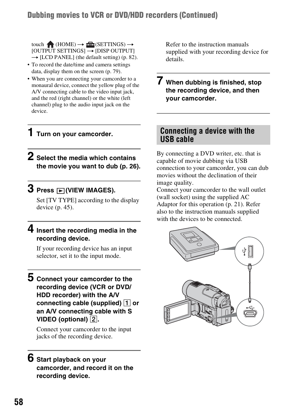Sony DCR-DVD910 User Manual | Page 58 / 151
