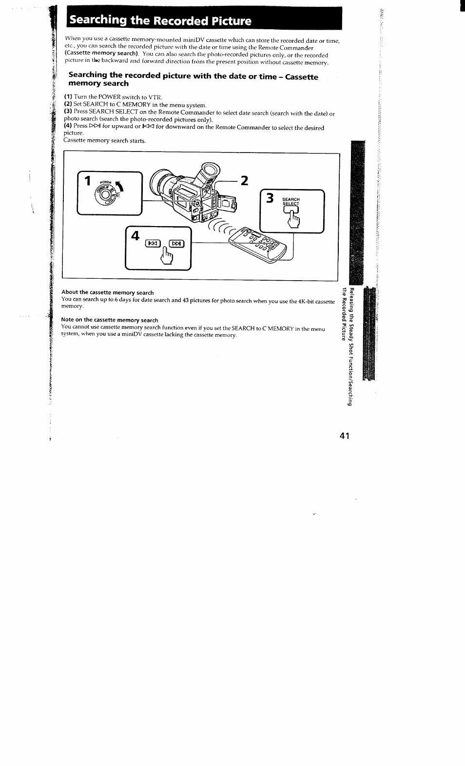 Searching the recorded picture | Sony DCR-VX700 User Manual | Page 39 / 73