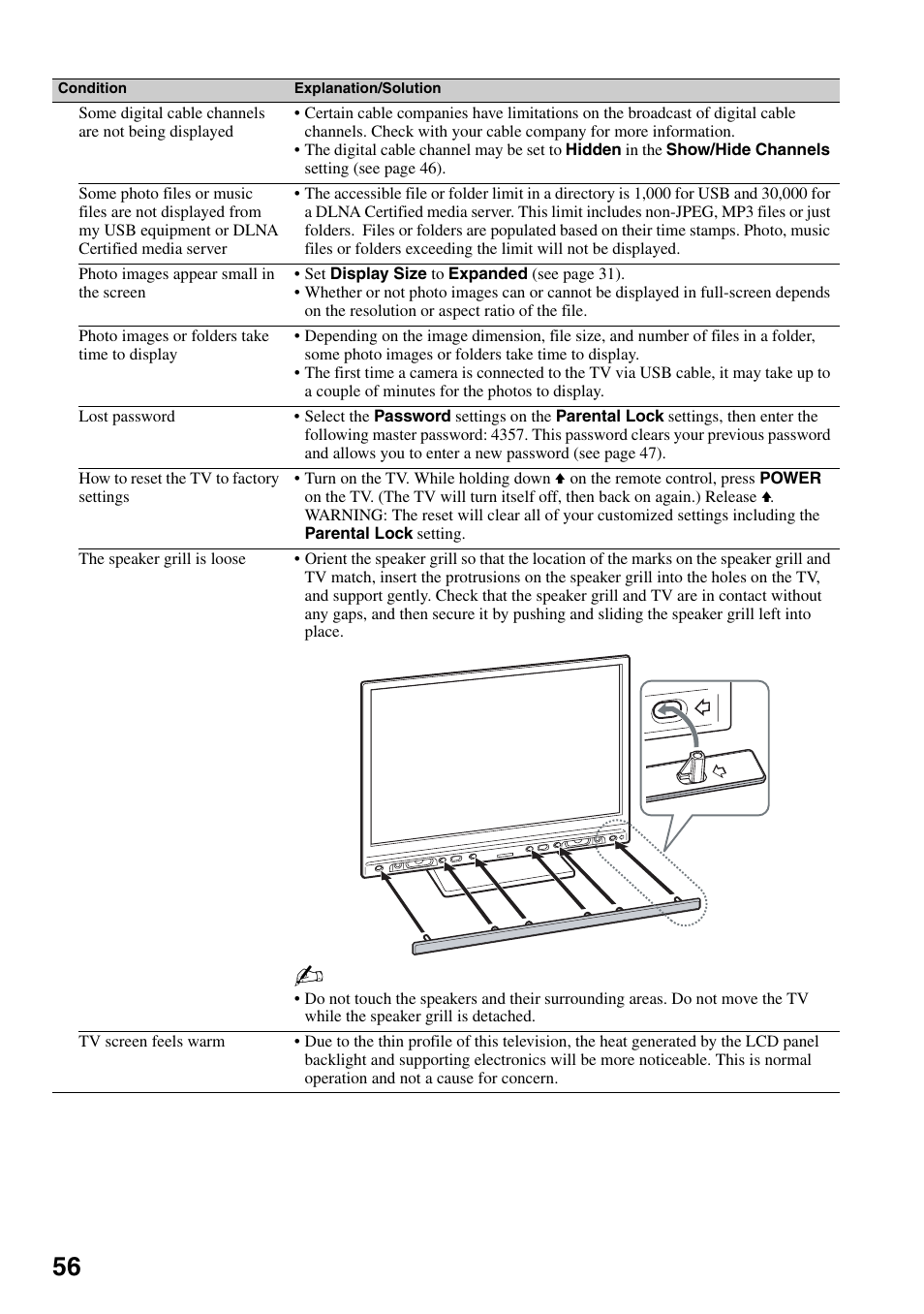 Sony KDL-52XBR7 User Manual | Page 56 / 60