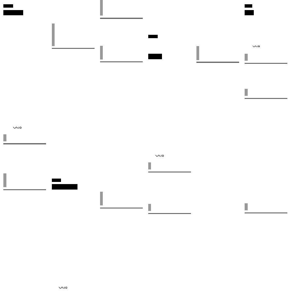 Vorbereitung, Technische daten, Hinweise zur verwendung des geräts | Operazioni preliminari, Caratteristiche tecniche, Antes del uso, Especificaciones, Notas sobre el uso, 사용하시기 전에, 사용상의 주의 | Sony PCGA-PRGT1 User Manual | Page 2 / 2