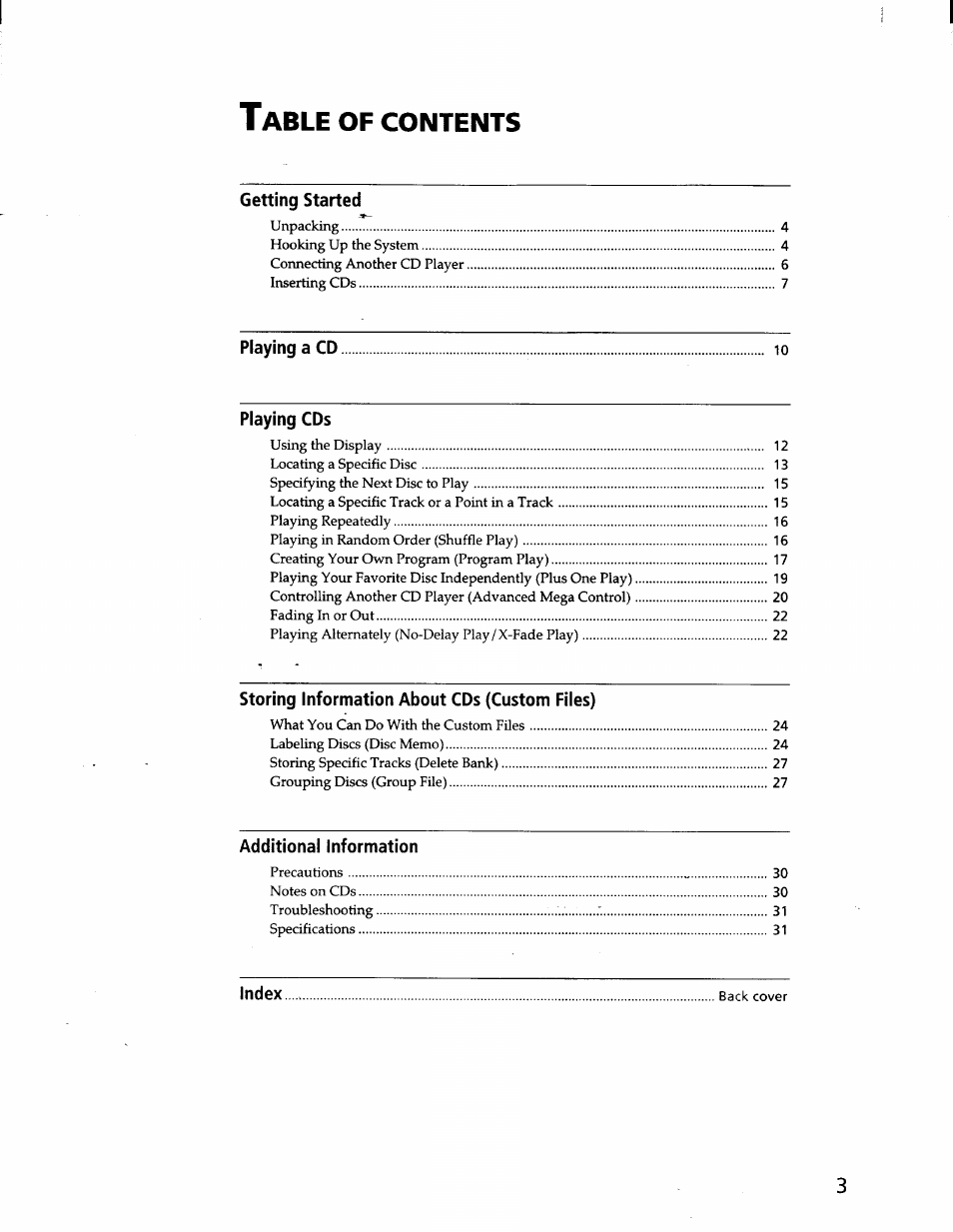 Sony CDP-CX57 User Manual | Page 3 / 33
