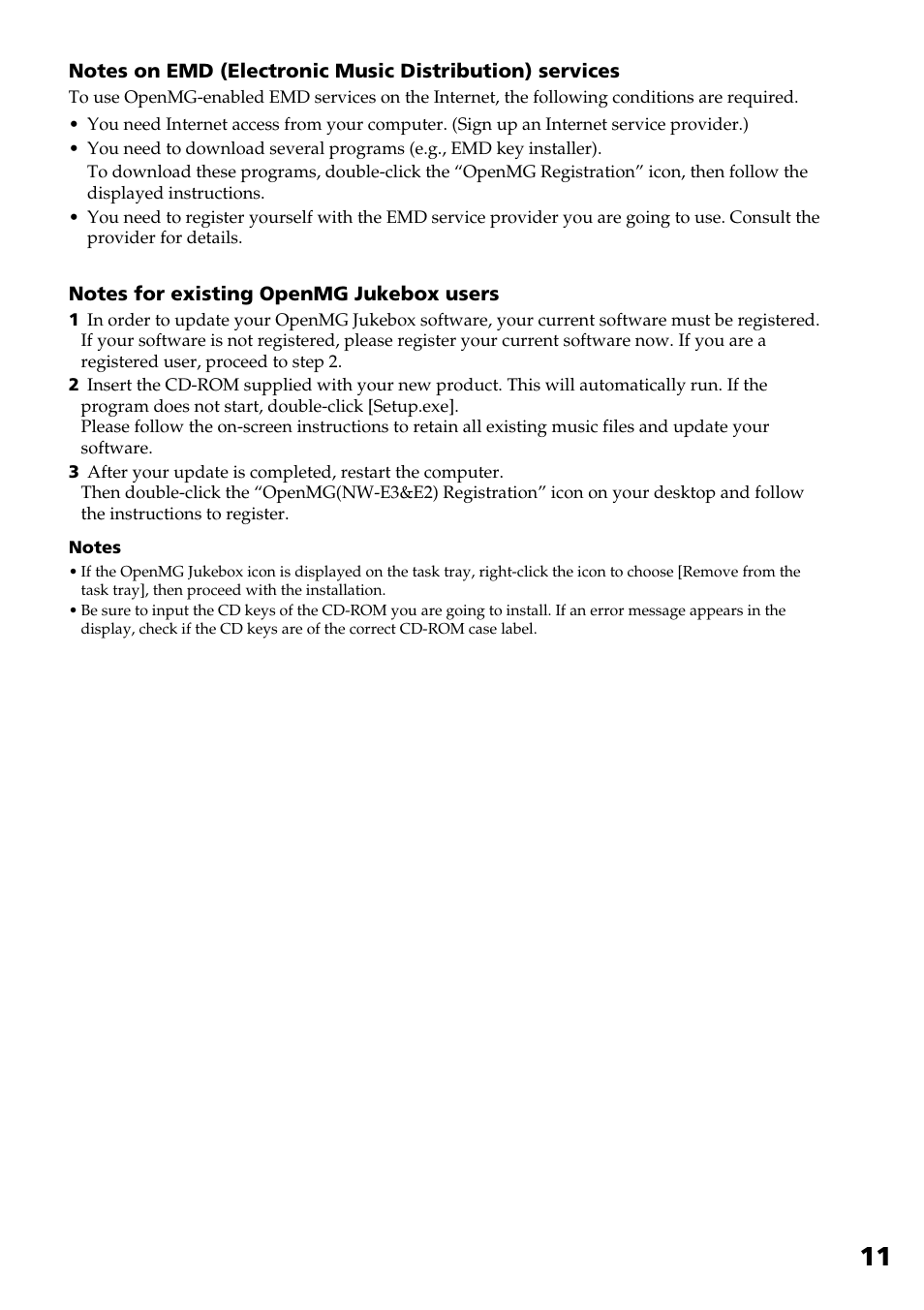 Sony NW-E2 User Manual | Page 11 / 36