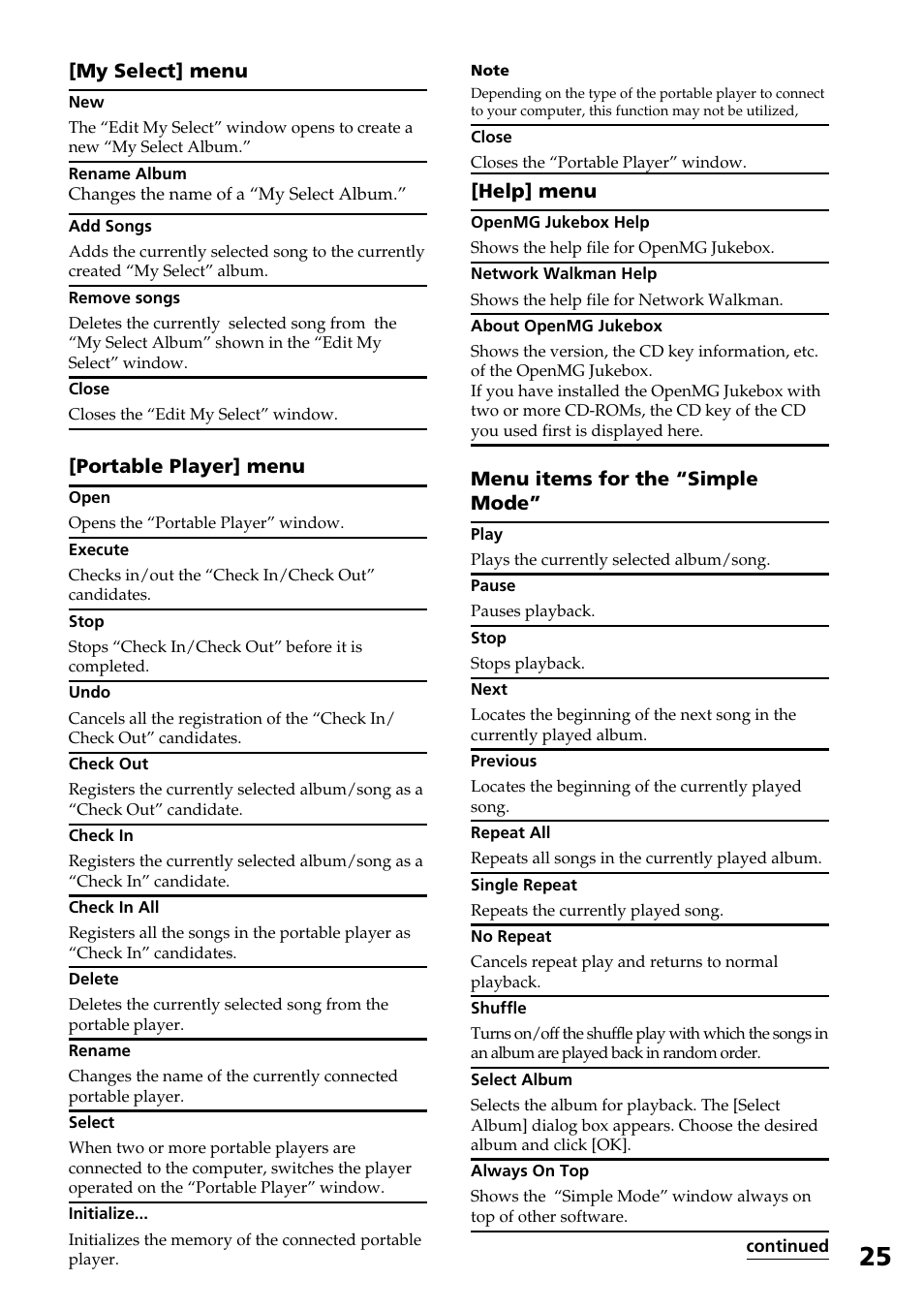 Sony NW-E2 User Manual | Page 25 / 36