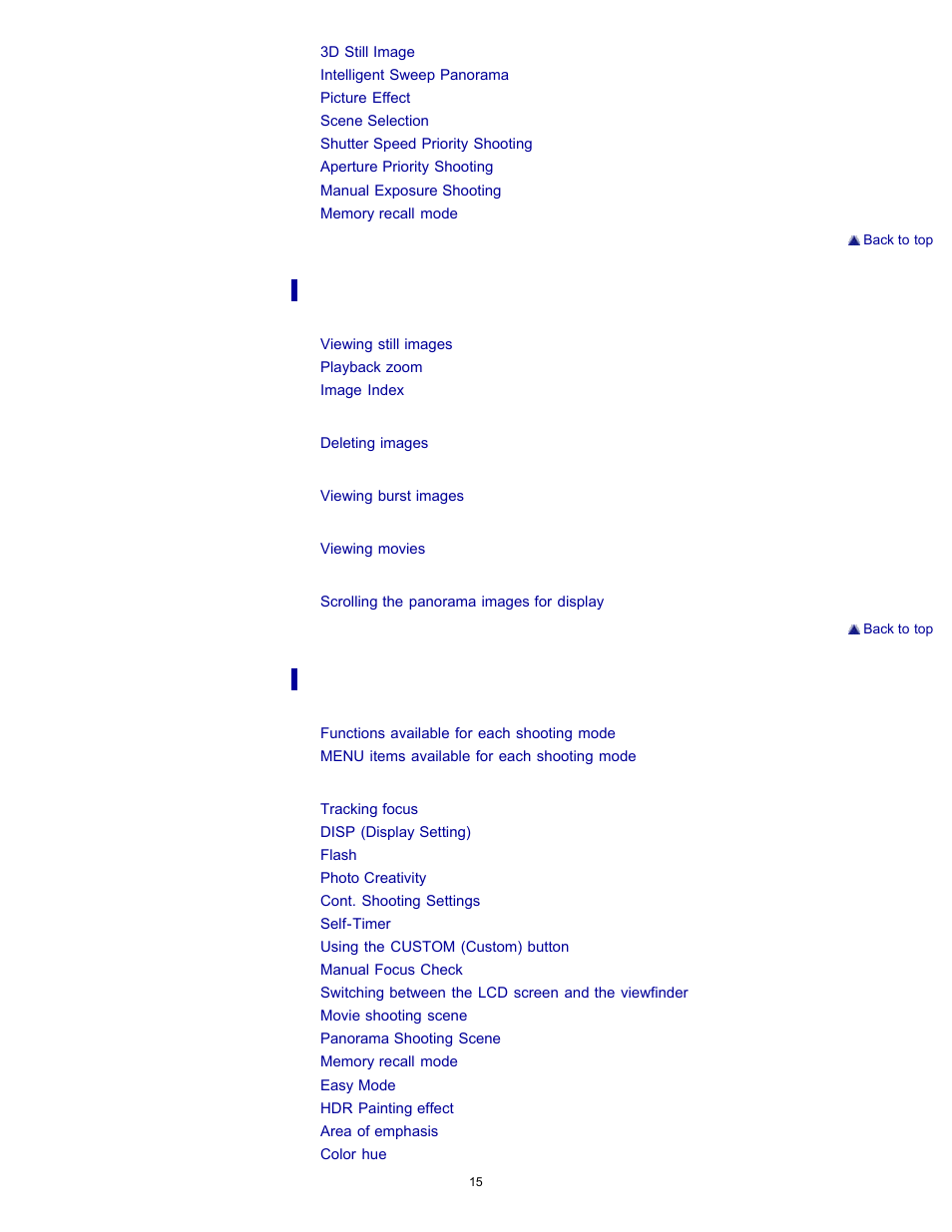 Sony DSC-HX300 User Manual | Page 22 / 252