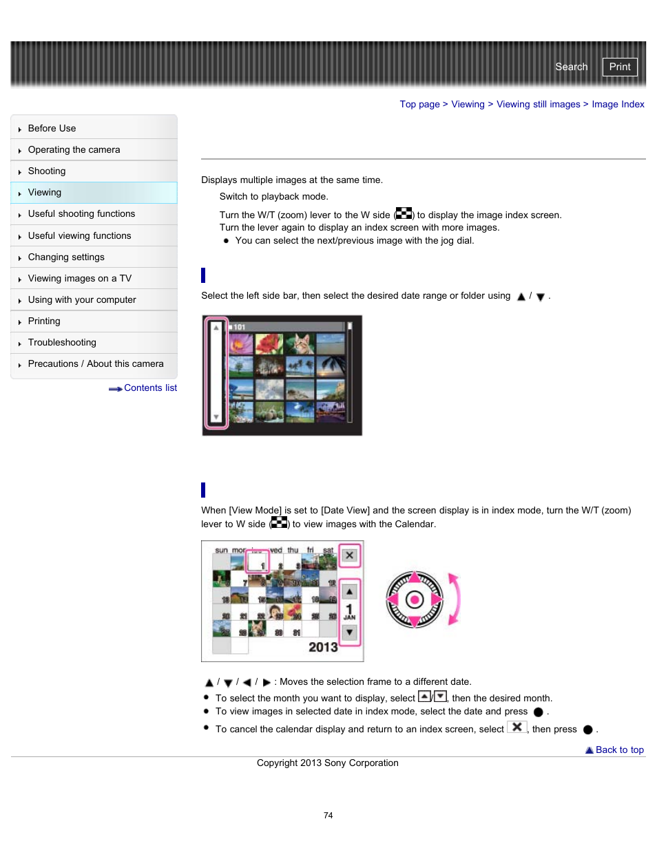 Image index, Cyber-shot user guide | Sony DSC-HX300 User Manual | Page 81 / 252