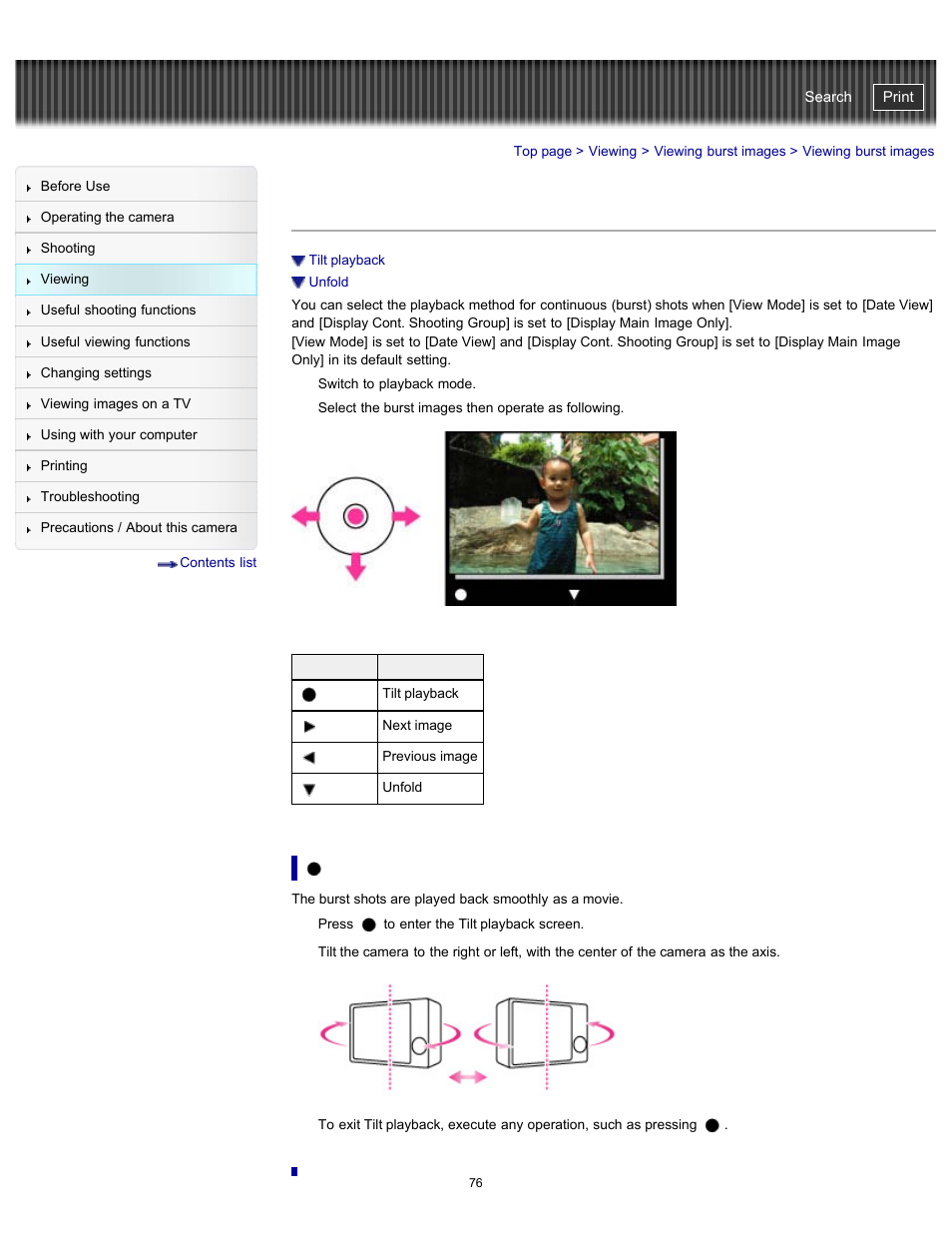 Viewing burst images, Cyber-shot user guide | Sony DSC-HX300 User Manual | Page 83 / 252