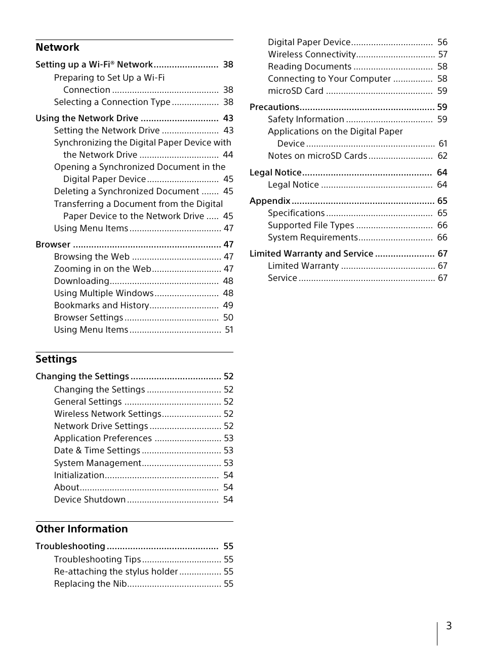 Sony DPT-S1 User Manual | Page 3 / 67