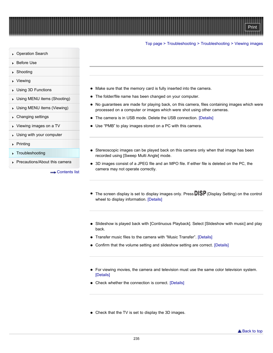 Viewing images | Sony DSC-HX7V User Manual | Page 235 / 271