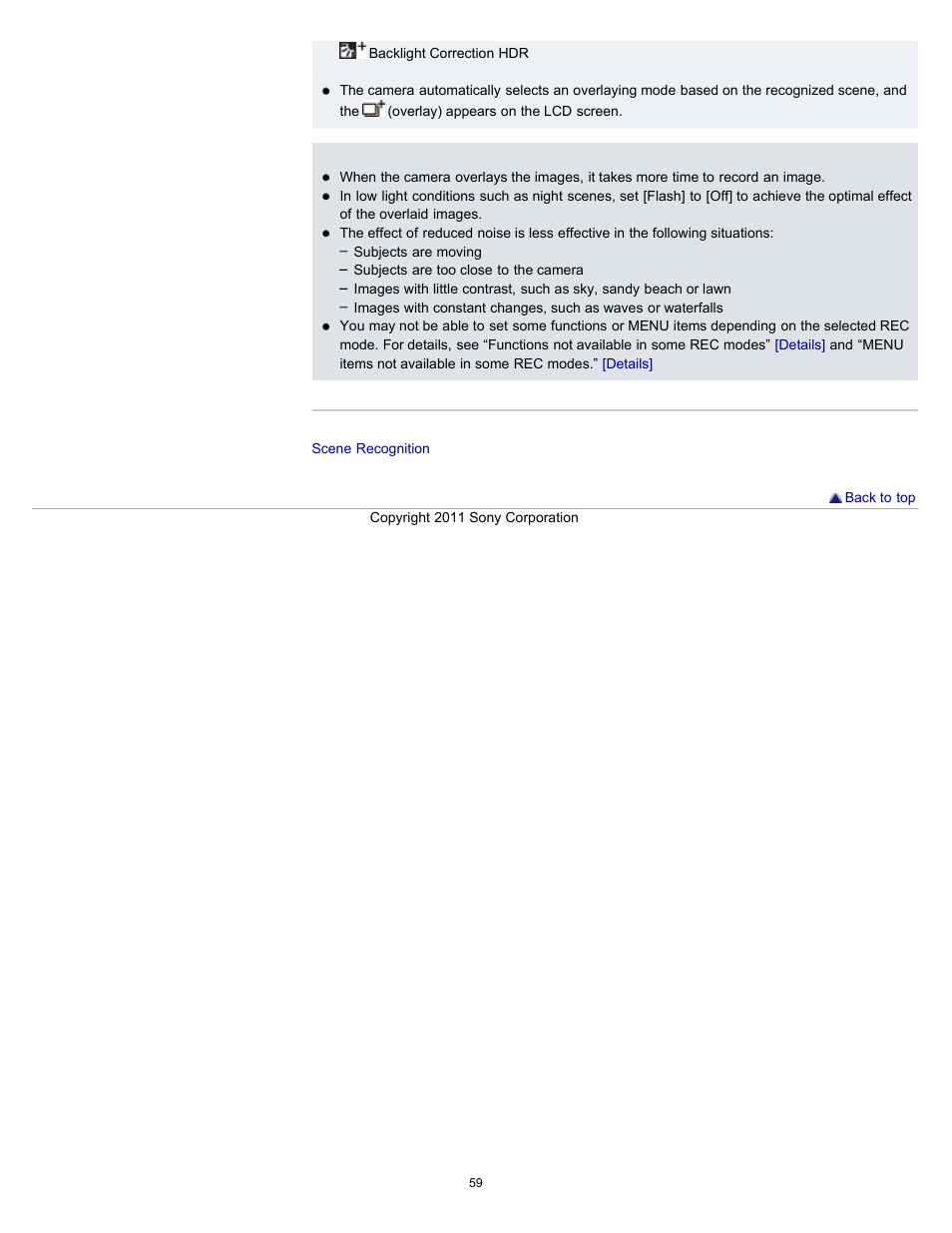 Sony DSC-HX7V User Manual | Page 59 / 271