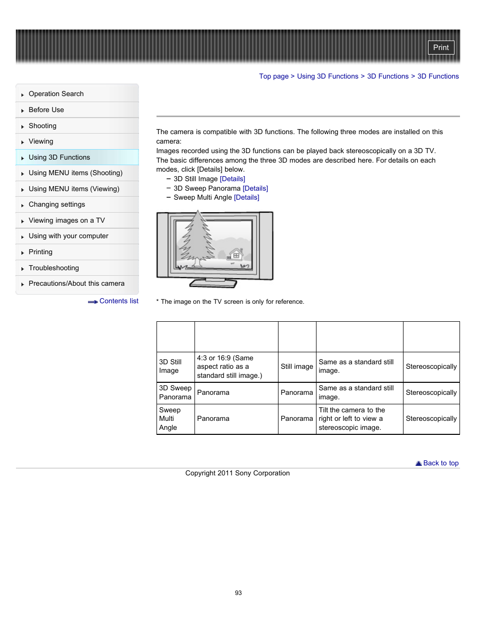 3d functions, Details | Sony DSC-HX7V User Manual | Page 93 / 271