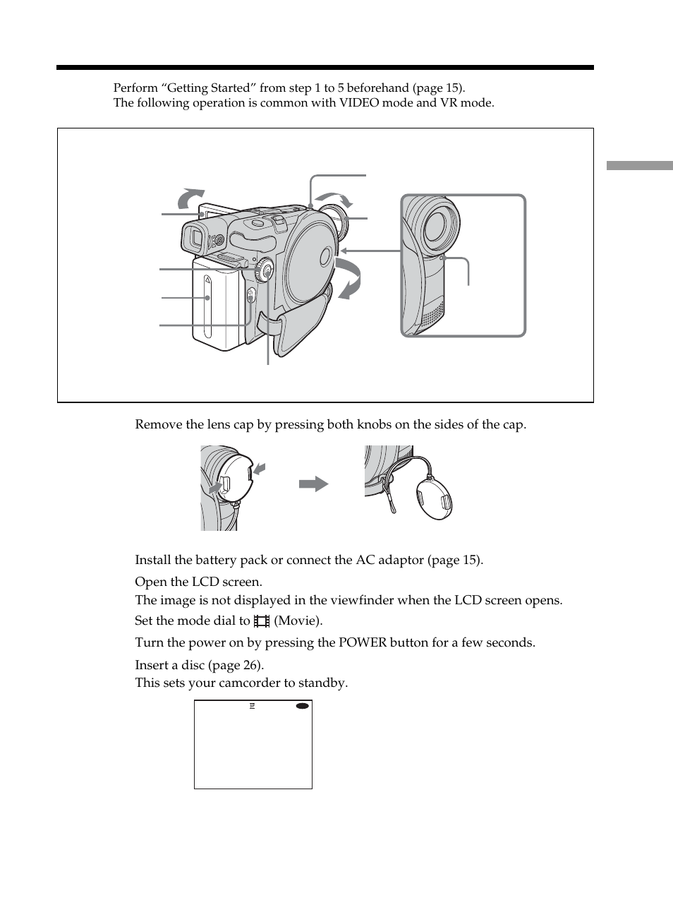 Shooting movies | Sony DCR-DVD101 User Manual | Page 29 / 148