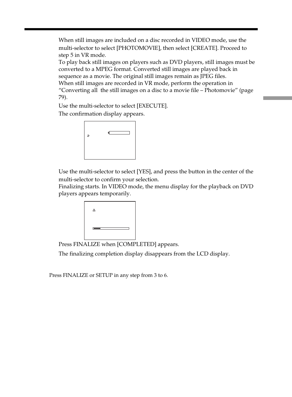 Finalizing a disc | Sony DCR-DVD101 User Manual | Page 65 / 148
