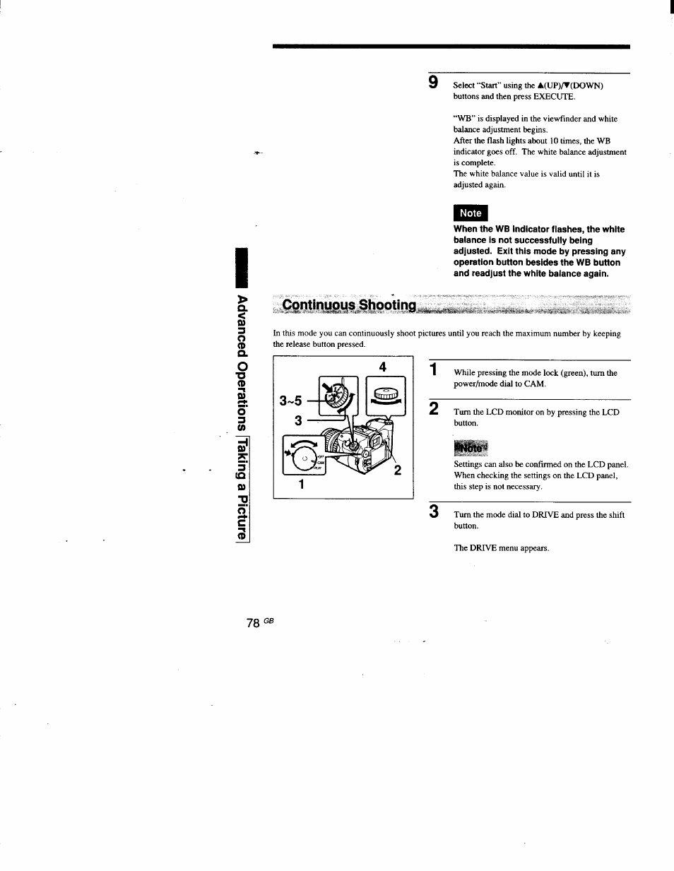 Continujous shooting, Continuous shooting | Sony DSC-D700 User Manual | Page 78 / 118