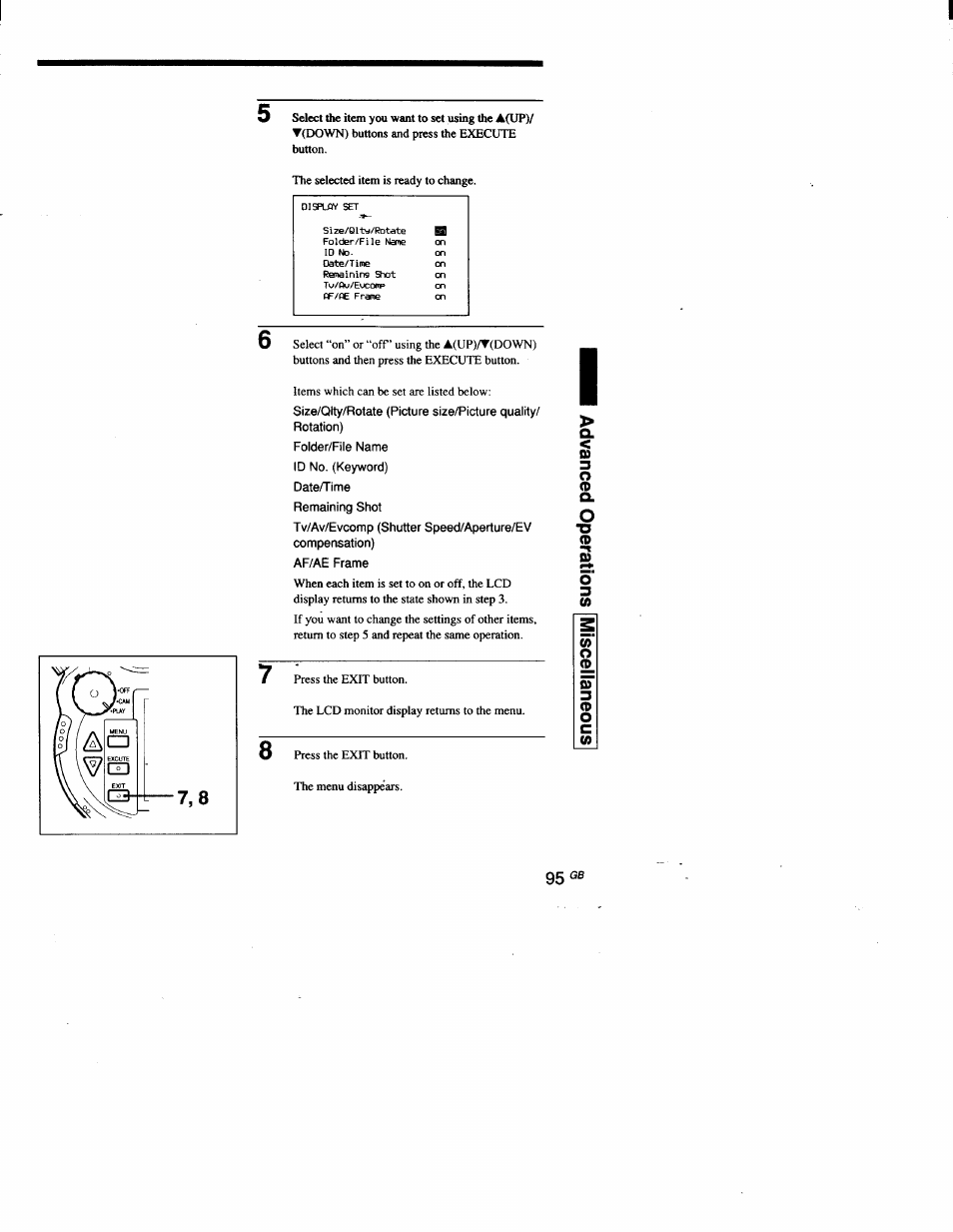Sony DSC-D700 User Manual | Page 95 / 118