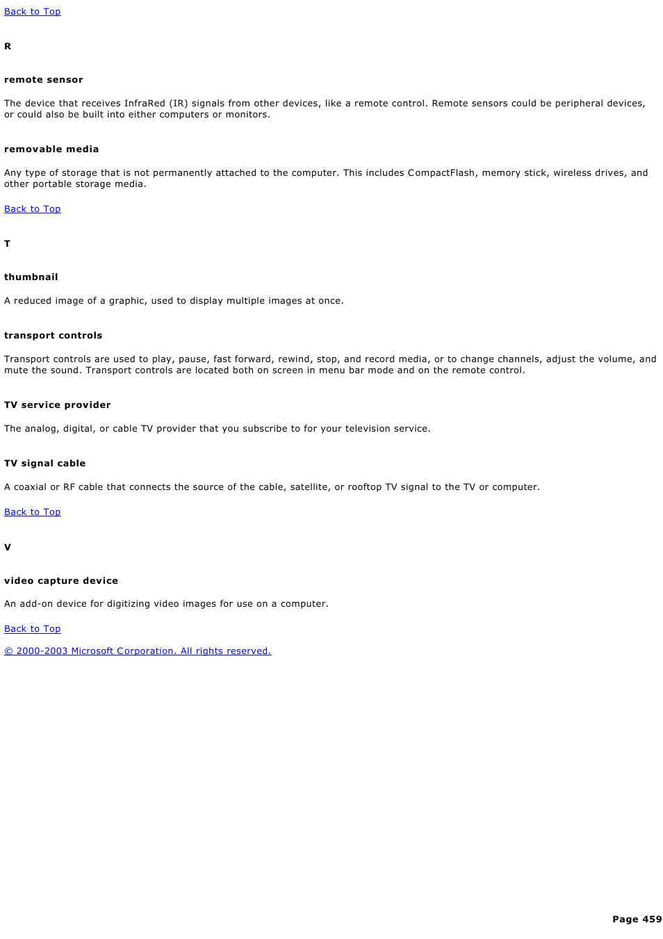 Sony PCV-RZ44G User Manual | Page 459 / 459