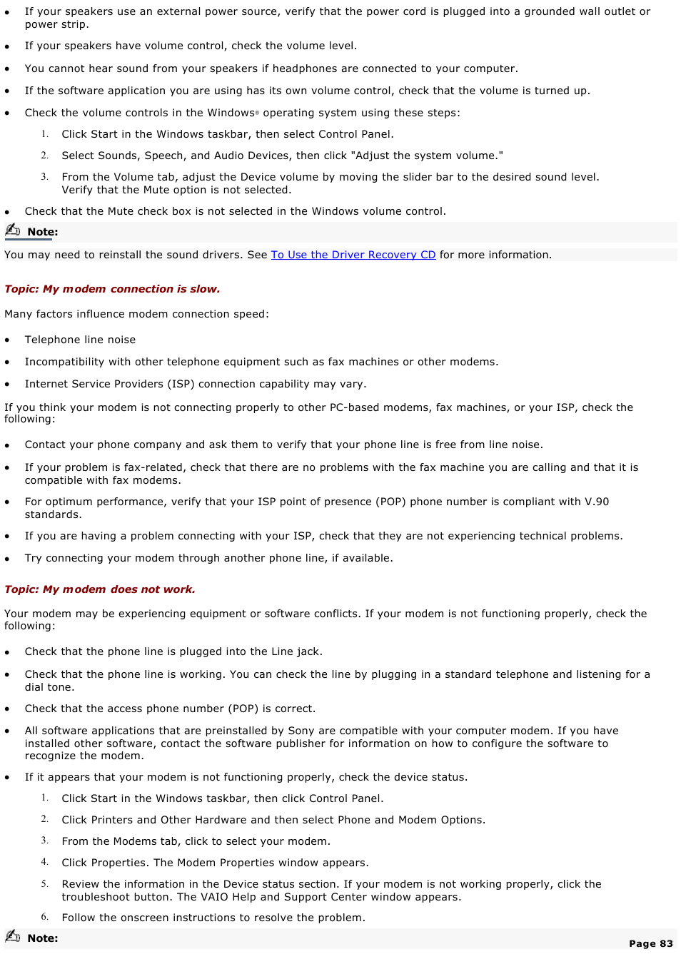 Sony PCV-RX590G User Manual | Page 83 / 119