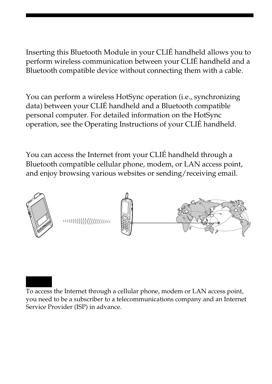 What you can do with this bluetooth module | Sony PEGA-MSB1 User Manual | Page 8 / 48