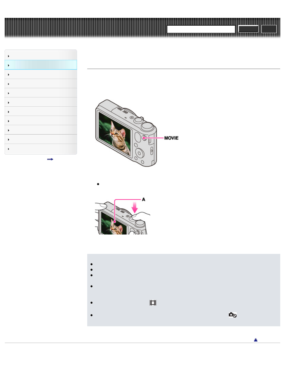 Cyber-shot user guide | Sony DSC-HX10V User Manual | Page 45 / 273