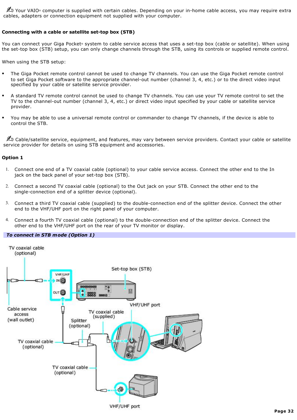 Sony PCV-W700G User Manual | Page 32 / 180