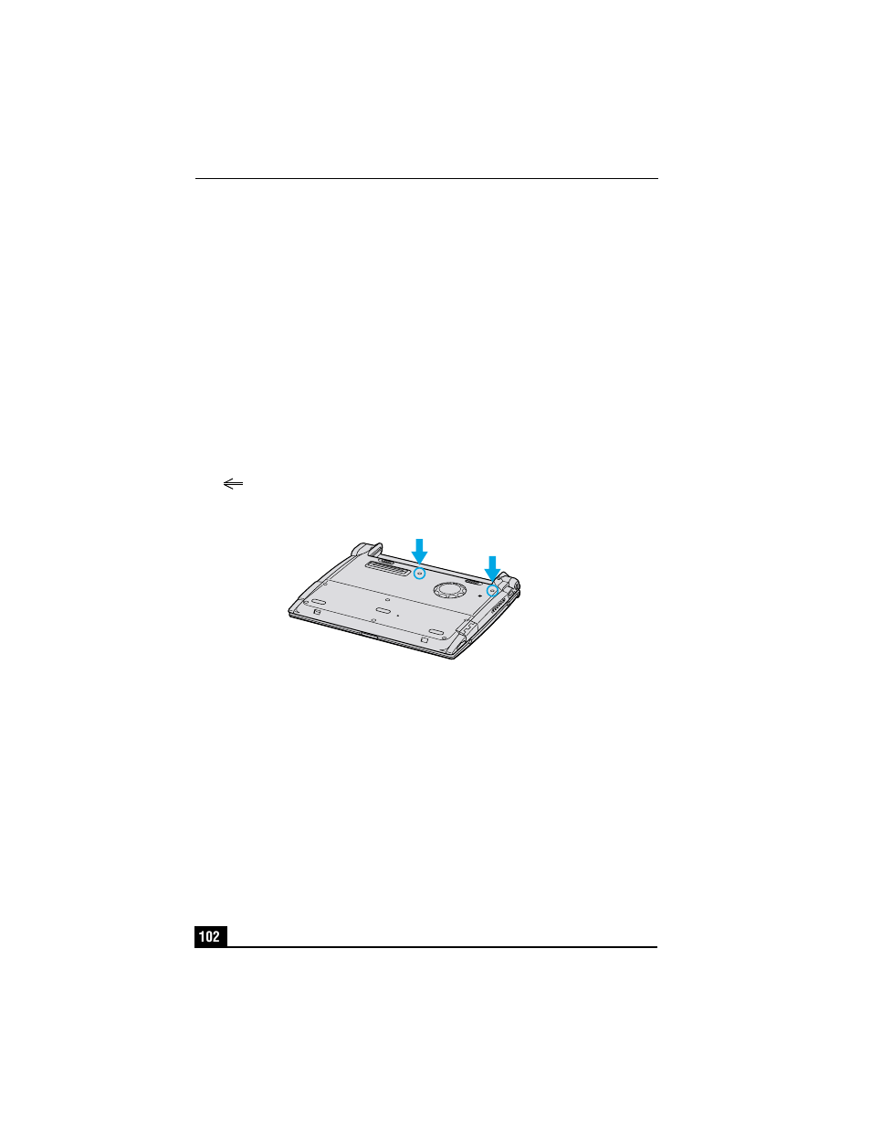 To install a memory module, 2 unplug the computer and remove the battery packs, Screws on bottom of computer | Sony PCG-R505TSK User Manual | Page 102 / 150