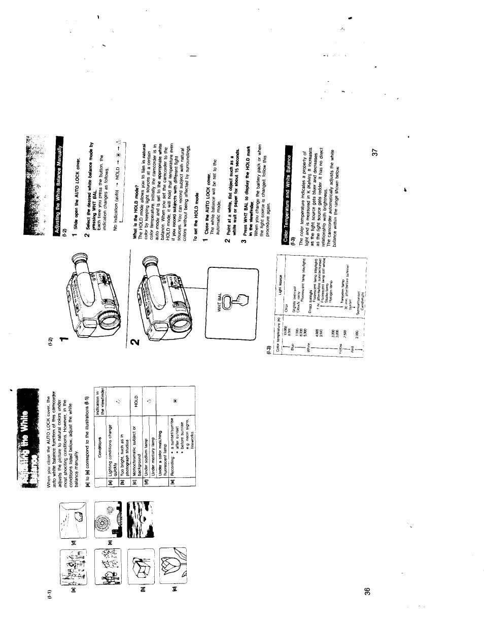 1 slide open the auto lock cover, What is the hold mode, To set the hold mode | 1 close the auto lock cover | Sony CCD-TR7 User Manual | Page 18 / 35