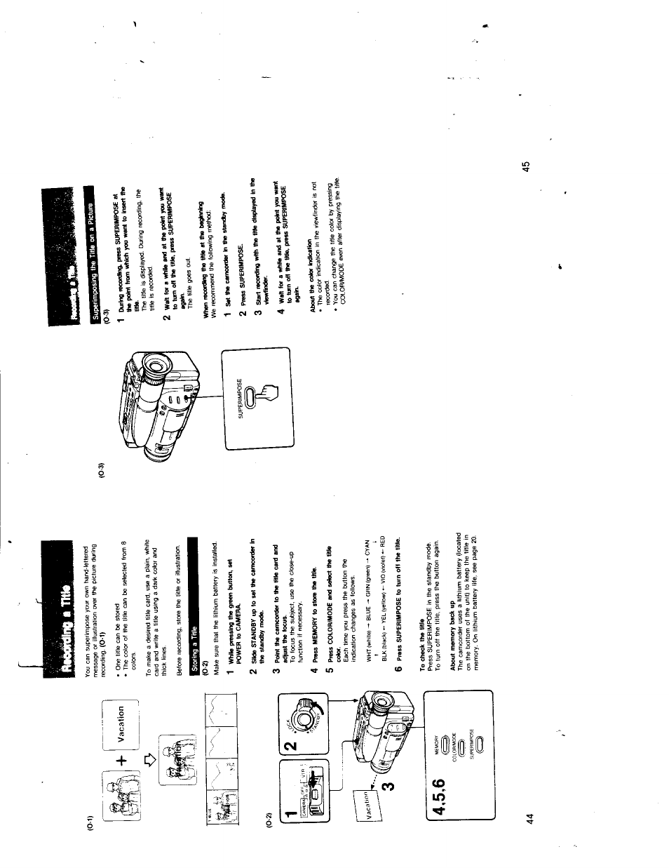 When recording the fffte at the begknlng, Viewfinder | Sony CCD-TR7 User Manual | Page 22 / 35