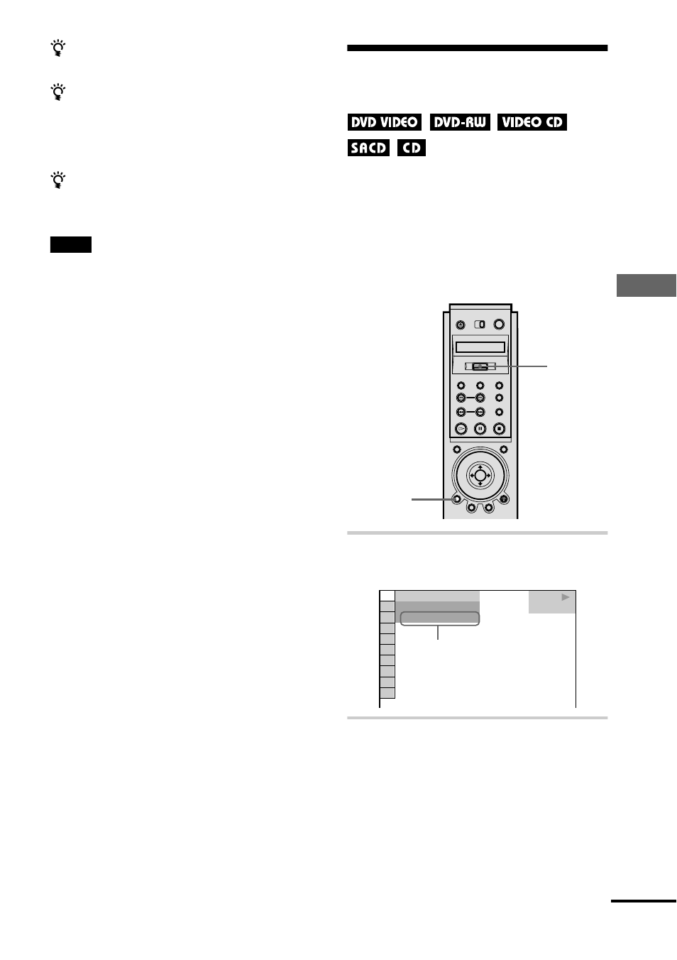 Checking the playing time and remaining time | Sony DVP-NS900V User Manual | Page 55 / 108