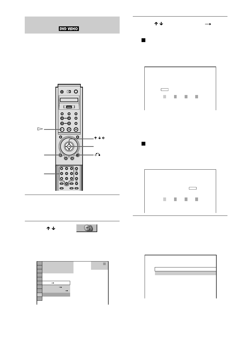 Parental control (limiting playback by children) | Sony DVP-NS900V User Manual | Page 74 / 108