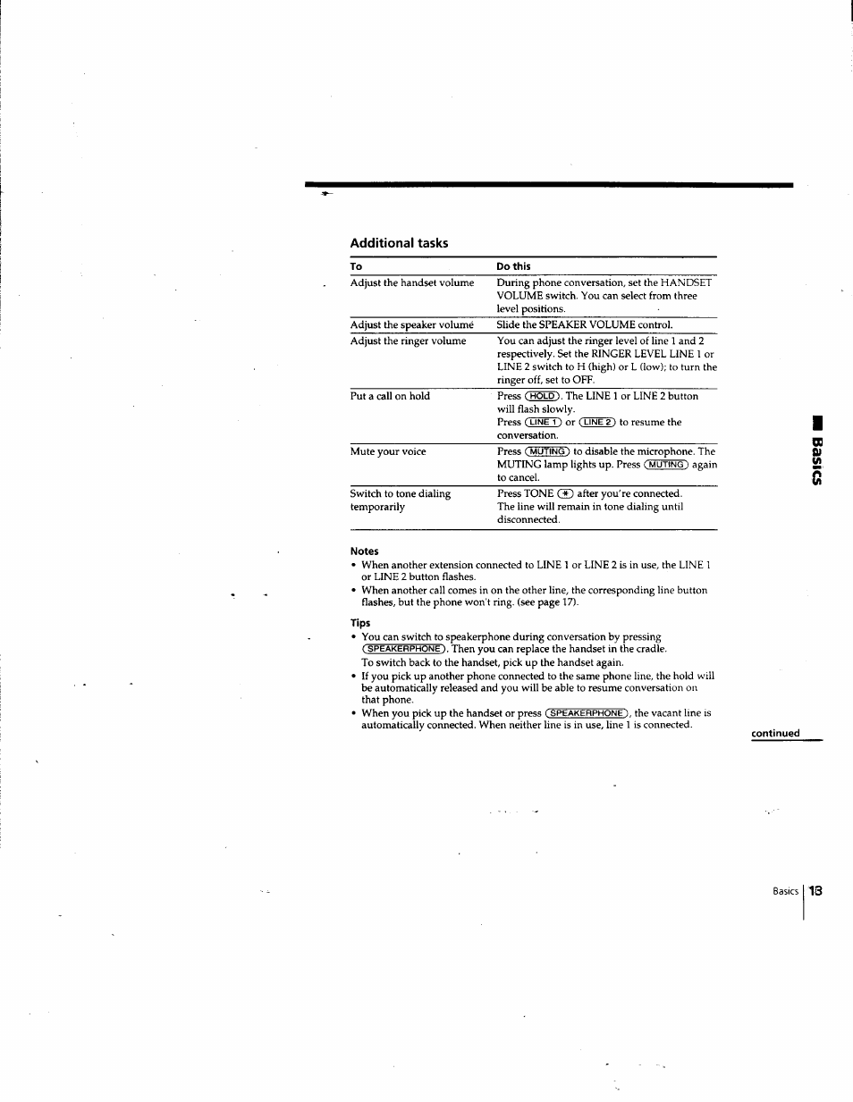 Notes, Tips, Additional tasks | Sony IT-M202 User Manual | Page 13 / 55