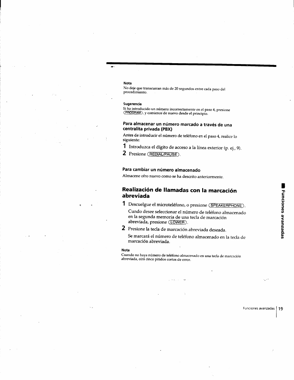 Nota, Sugerencia, Para cambiar un número almacenado | Realización de llamadas con la marcación abreviada | Sony IT-M202 User Manual | Page 46 / 55
