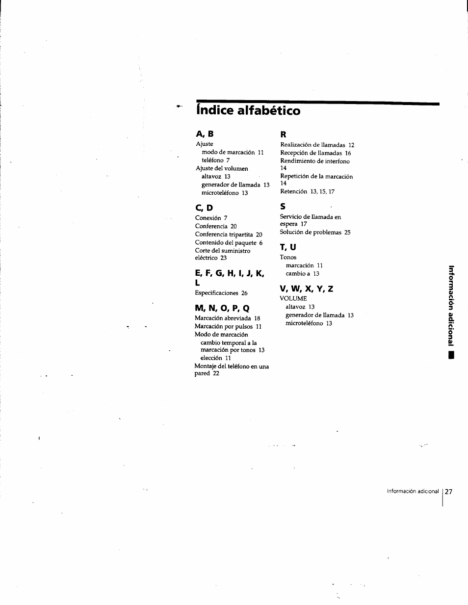 Índice alfabético | Sony IT-M202 User Manual | Page 54 / 55