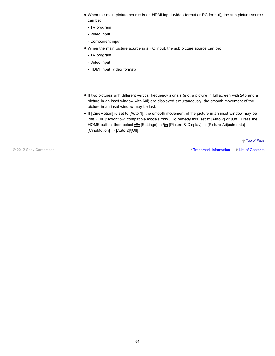 Sony XBR-65HX950 User Manual | Page 54 / 194