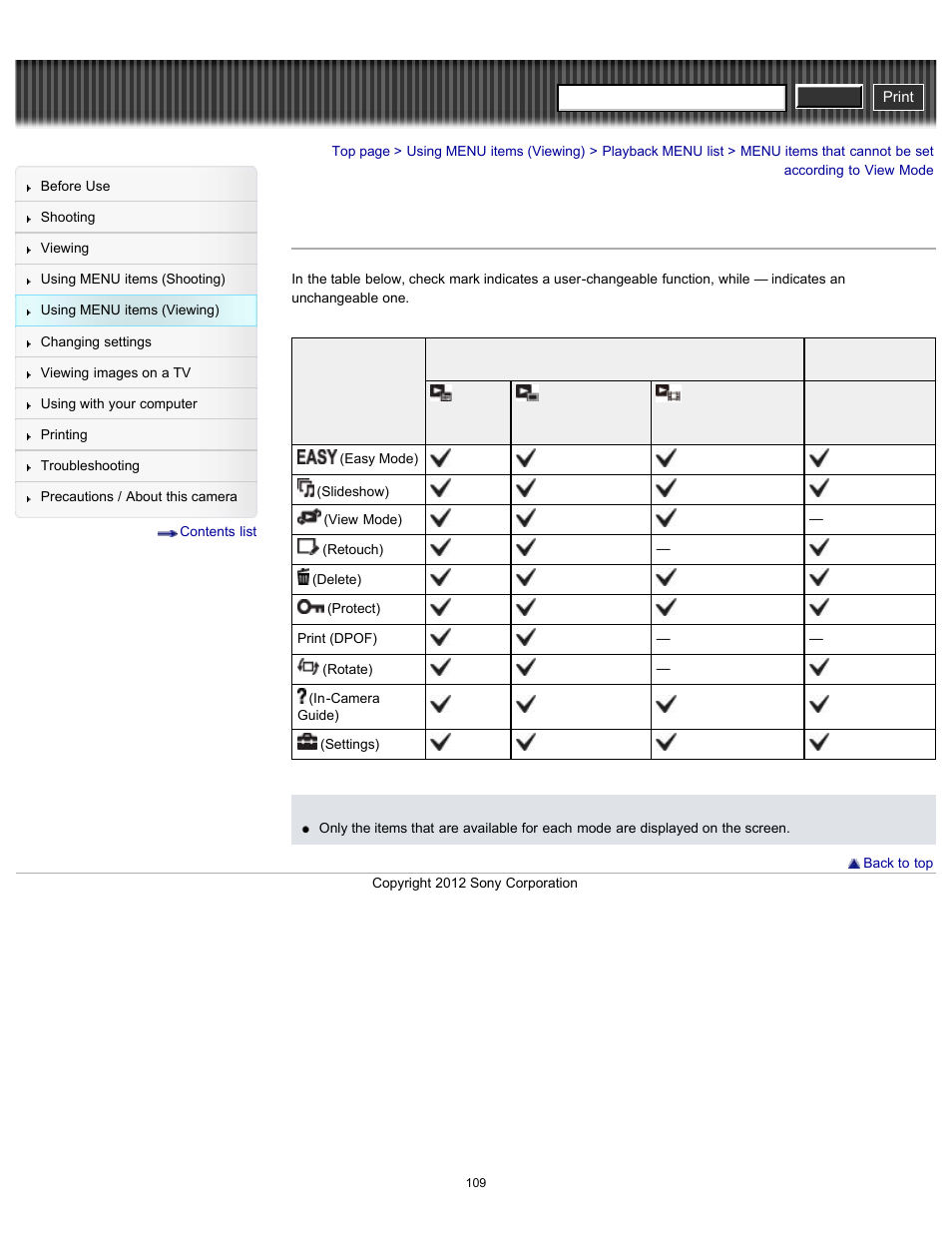 Cyber-shot user guide | Sony DSC-W630 User Manual | Page 109 / 186