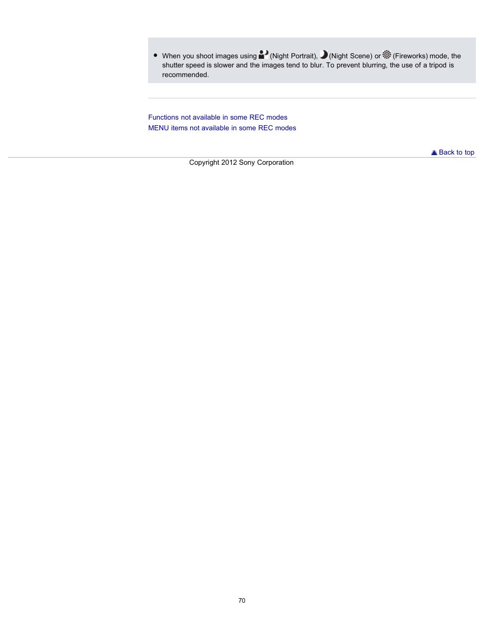 Sony DSC-W630 User Manual | Page 70 / 186