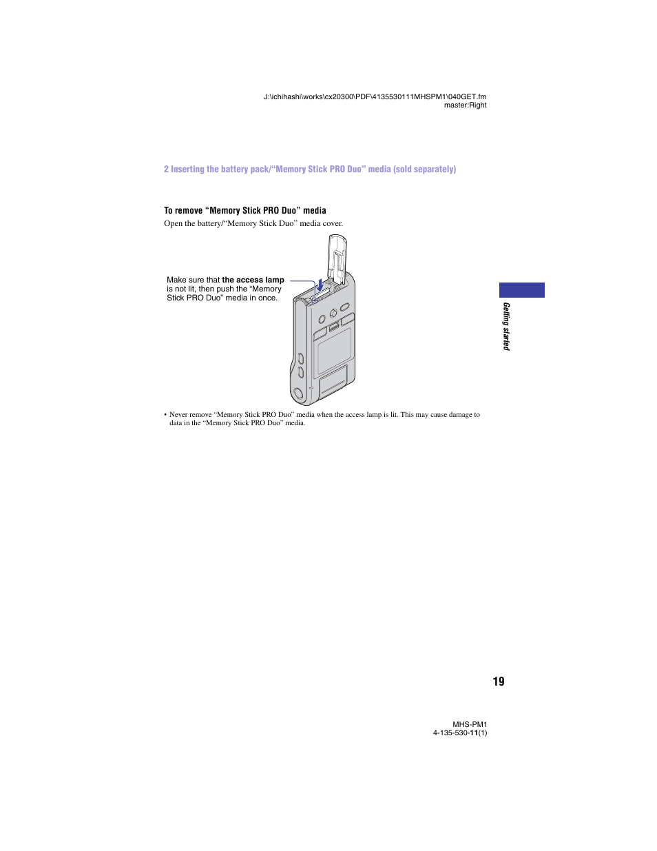 Sony bloggie  MHS-PM1 User Manual | Page 19 / 75