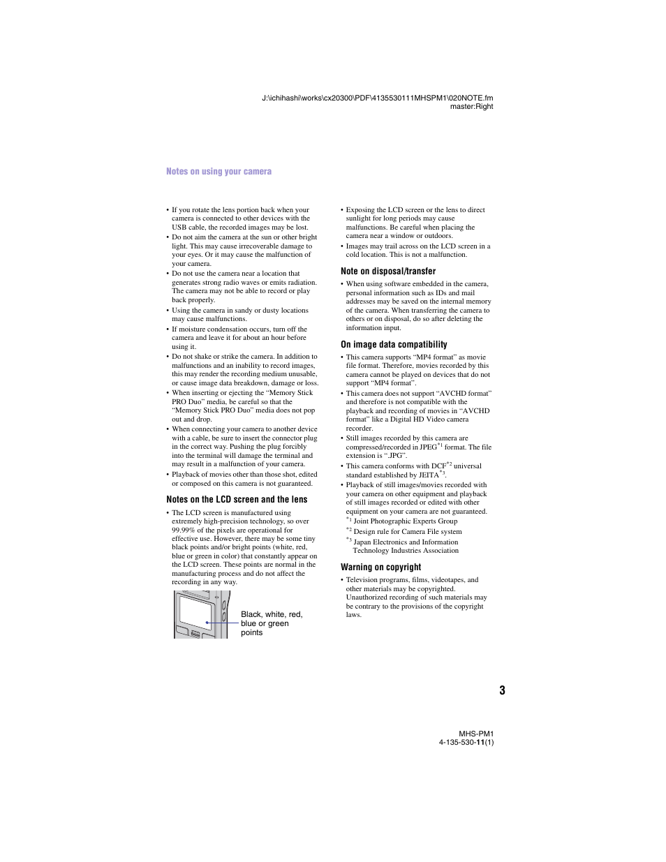 Sony bloggie  MHS-PM1 User Manual | Page 3 / 75